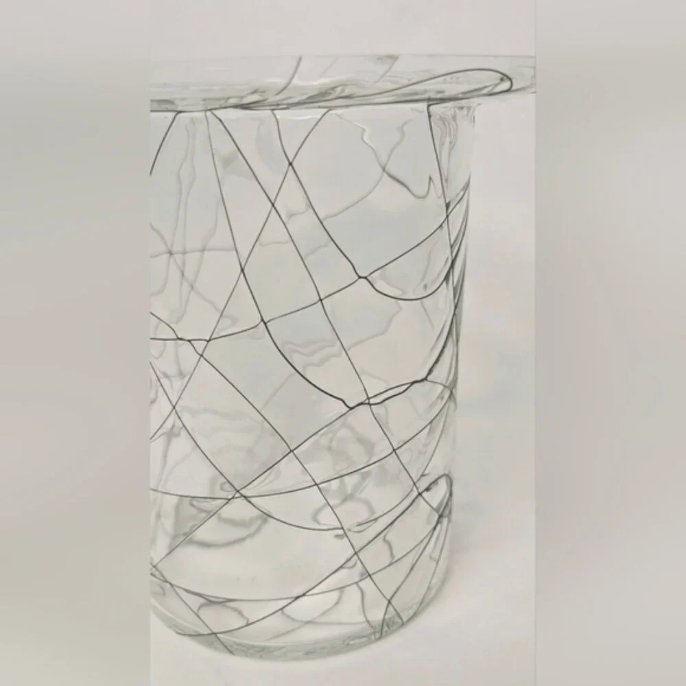 Vintage PartyLite Calypso Candle Holder Black Spider Web Design - Picture 4 of 6